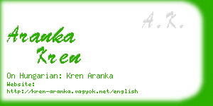 aranka kren business card